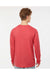 Tultex 242 Mens Poly-Rich Long Sleeve Crewneck T-Shirt Heather Red Model Back