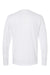Tultex 242 Mens Poly-Rich Long Sleeve Crewneck T-Shirt White Flat Back