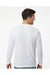 Tultex 242 Mens Poly-Rich Long Sleeve Crewneck T-Shirt White Model Back