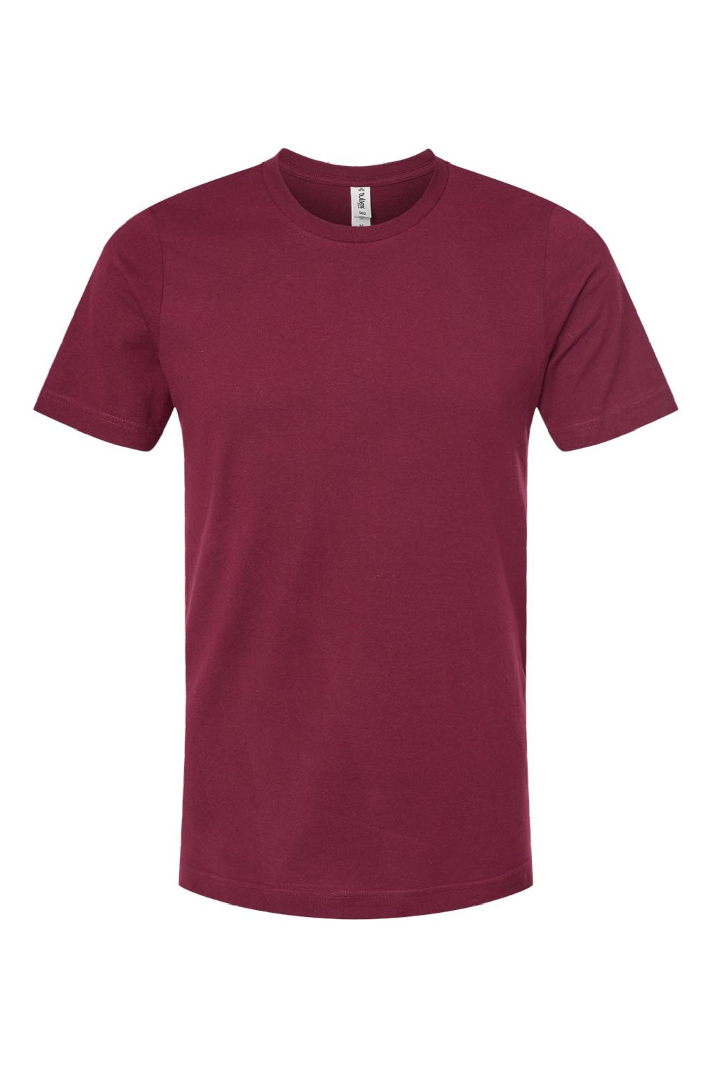 Tultex 502 Mens Premium Short Sleeve Crewneck T-Shirt Burgundy Flat Front