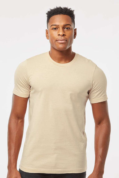 Tultex 502 Mens Premium Short Sleeve Crewneck T-Shirt Buttercream Model Front
