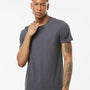 Tultex Mens Premium Short Sleeve Crewneck T-Shirt - Charcoal Grey - NEW