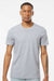 Tultex 502 Mens Premium Short Sleeve Crewneck T-Shirt Heather Grey Model Front