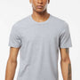 Tultex Mens Premium Short Sleeve Crewneck T-Shirt - Heather Grey - Closeout