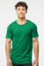 Tultex 502 Mens Premium Short Sleeve Crewneck T-Shirt Kelly Green Model Front
