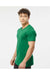 Tultex 502 Mens Premium Short Sleeve Crewneck T-Shirt Kelly Green Model Side