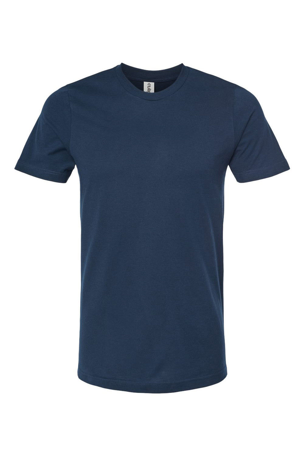 Tultex 502 Mens Premium Short Sleeve Crewneck T-Shirt Navy Blue Flat Front