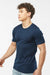 Tultex 502 Mens Premium Short Sleeve Crewneck T-Shirt Navy Blue Model Side