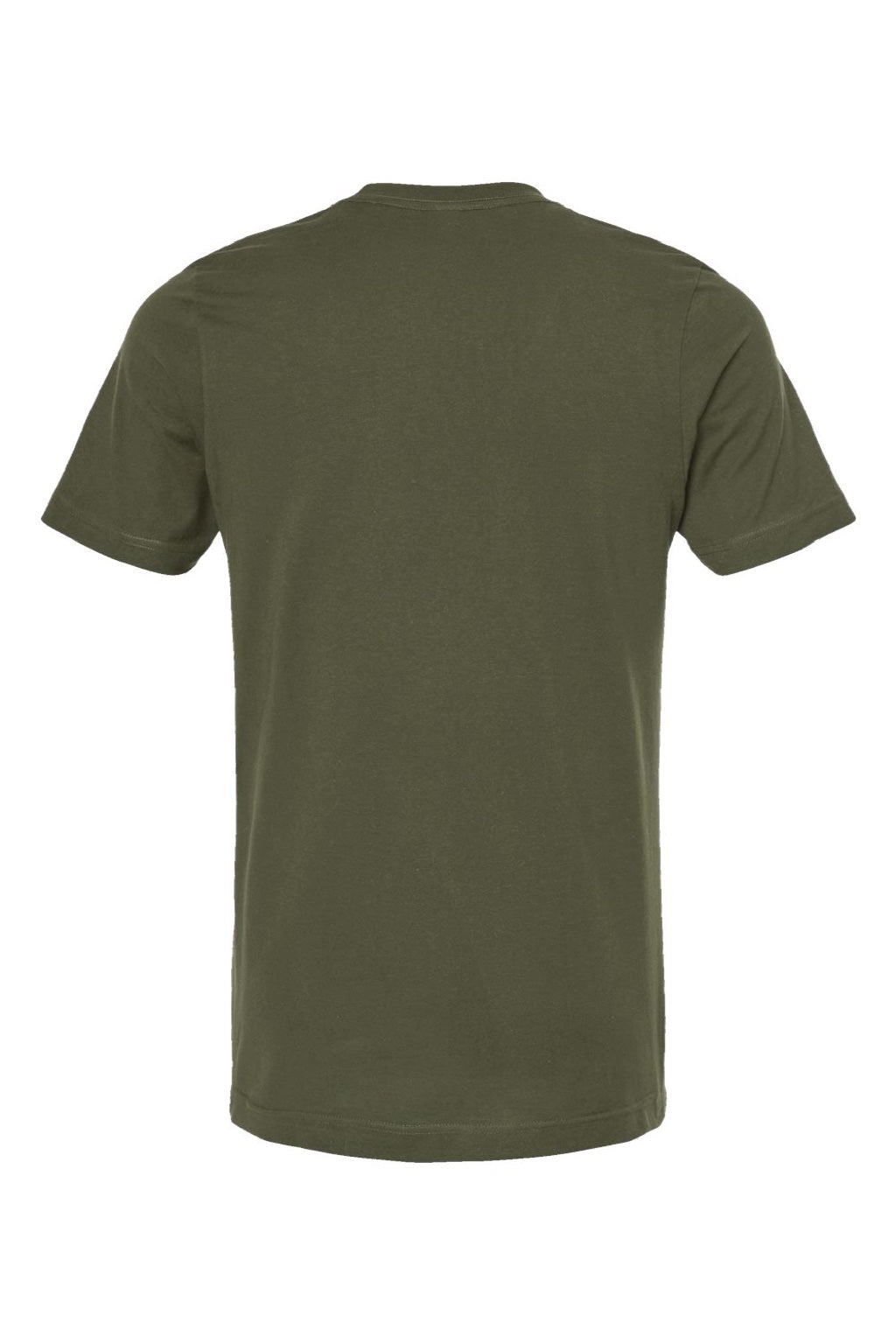 Tultex 502 Mens Premium Short Sleeve Crewneck T-Shirt Olive Green Flat Back