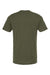 Tultex 502 Mens Premium Short Sleeve Crewneck T-Shirt Olive Green Flat Back