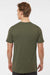 Tultex 502 Mens Premium Short Sleeve Crewneck T-Shirt Olive Green Model Back