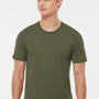 Tultex Mens Premium Short Sleeve Crewneck T-Shirt - Olive Green - Closeout