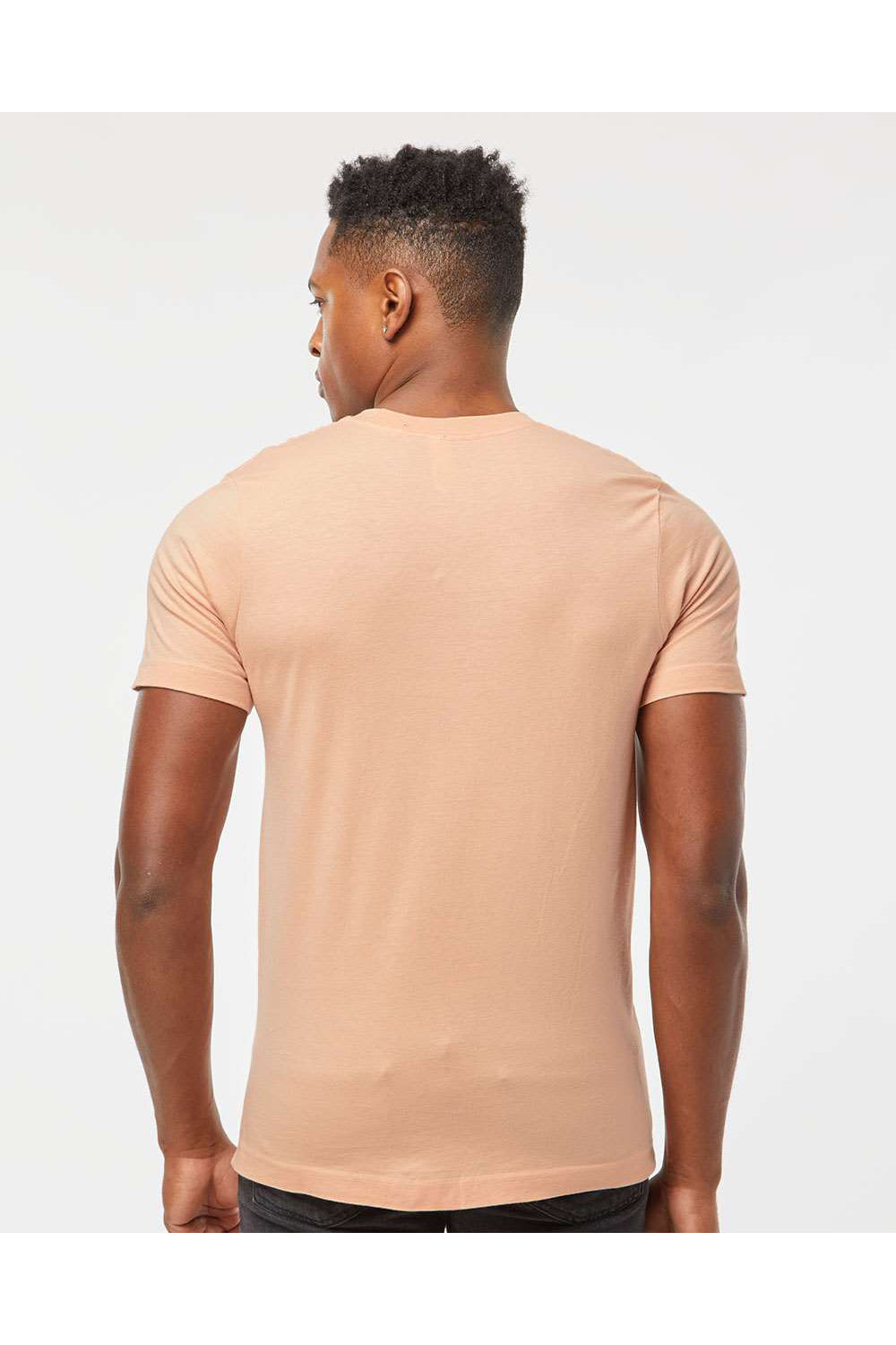 Tultex 502 Mens Premium Short Sleeve Crewneck T-Shirt Peach Model Back