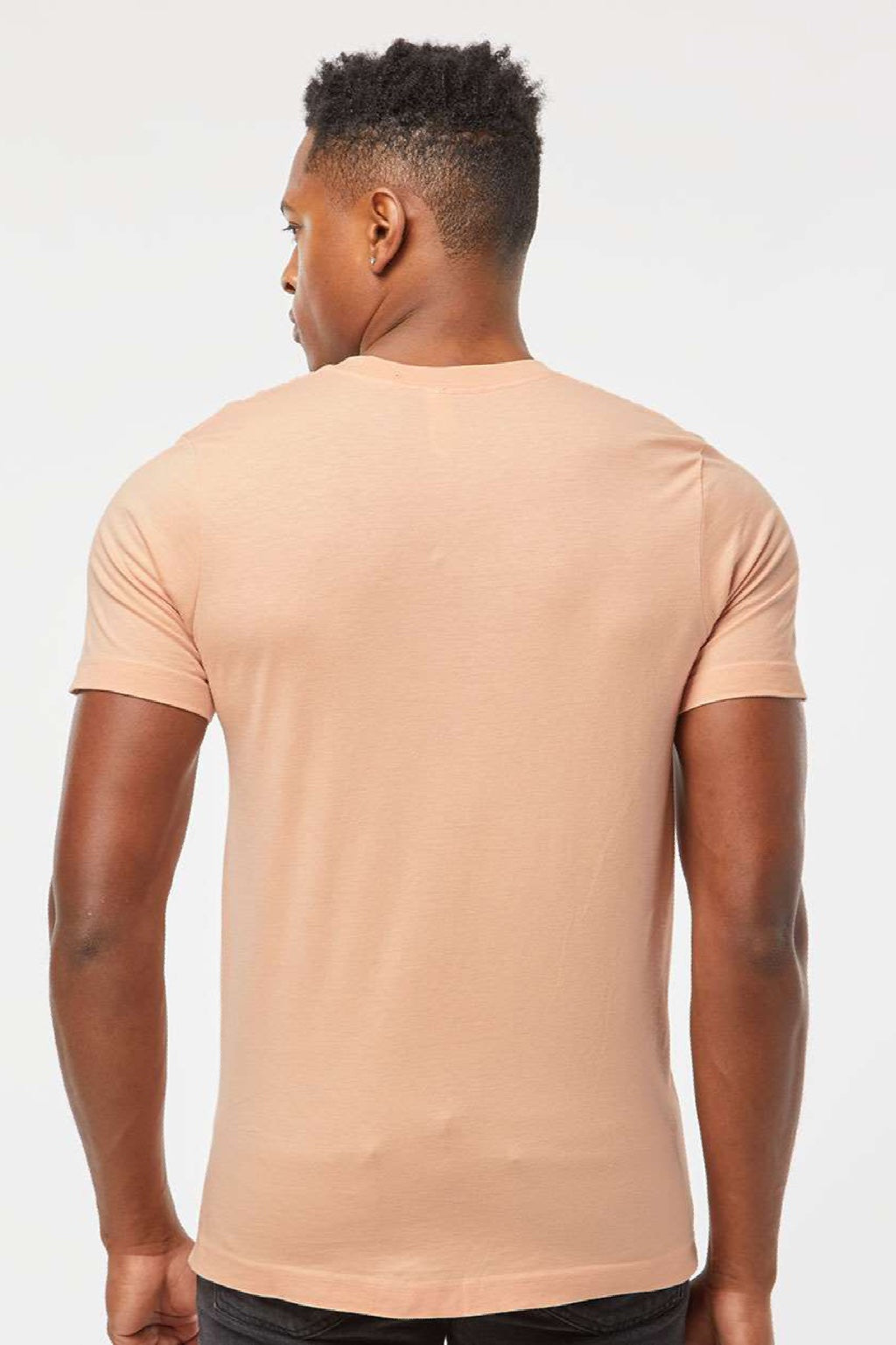 Tultex 502 Mens Premium Short Sleeve Crewneck T-Shirt Peach Model Back