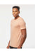 Tultex 502 Mens Premium Short Sleeve Crewneck T-Shirt Peach Model Side