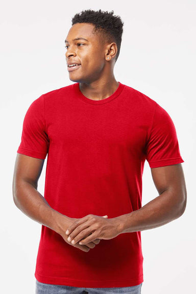 Tultex 502 Mens Premium Short Sleeve Crewneck T-Shirt Red Model Front
