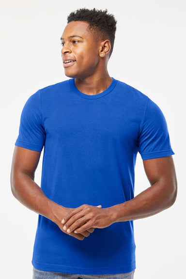 Tultex 502 Mens Premium Short Sleeve Crewneck T-Shirt Royal Blue Model Front