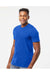Tultex 502 Mens Premium Short Sleeve Crewneck T-Shirt Royal Blue Model Side