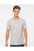 Tultex 502 Mens Premium Short Sleeve Crewneck T-Shirt Silver Grey Model Front