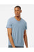 Tultex 502 Mens Premium Short Sleeve Crewneck T-Shirt Slate Blue Model Front