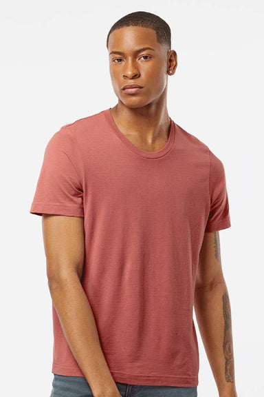 Tultex 502 Mens Premium Short Sleeve Crewneck T-Shirt Terracotta Red Model Front