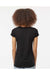 Tultex 243 Womens Poly-Rich Short Sleeve Scoop Neck T-Shirt Black Model Back