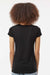 Tultex 243 Womens Poly-Rich Short Sleeve Scoop Neck T-Shirt Black Model Back