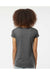 Tultex 243 Womens Poly-Rich Short Sleeve Scoop Neck T-Shirt Heather Charcoal Grey Model Back