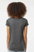Tultex 243 Womens Poly-Rich Short Sleeve Scoop Neck T-Shirt Heather Charcoal Grey Model Back