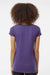 Tultex 243 Womens Poly-Rich Short Sleeve Scoop Neck T-Shirt Heather Purple Model Back