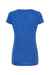 Tultex 243 Womens Poly-Rich Short Sleeve Scoop Neck T-Shirt Heather Royal Blue Flat Back