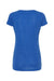 Tultex 243 Womens Poly-Rich Short Sleeve Scoop Neck T-Shirt Heather Royal Blue Flat Back