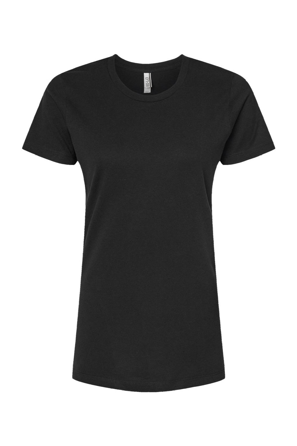 Tultex 516 Womens Premium Short Sleeve Crewneck T-Shirt Black Flat Front