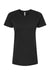 Tultex 516 Womens Premium Short Sleeve Crewneck T-Shirt Black Flat Front