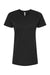 Tultex 516 Womens Premium Short Sleeve Crewneck T-Shirt Black Flat Front