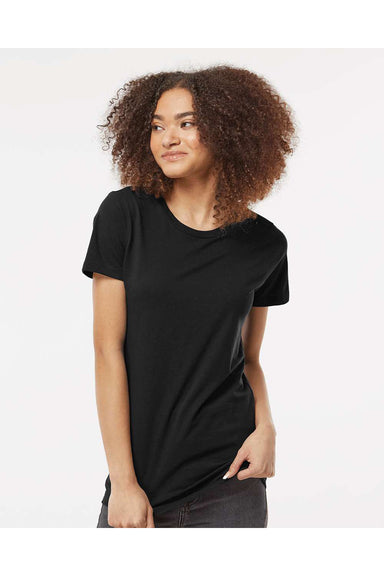 Tultex 516 Womens Premium Short Sleeve Crewneck T-Shirt Black Model Front