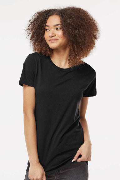 Tultex 516 Womens Premium Short Sleeve Crewneck T-Shirt Black Model Front