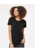 Tultex 516 Womens Premium Short Sleeve Crewneck T-Shirt Black Model Front