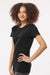 Tultex 516 Womens Premium Short Sleeve Crewneck T-Shirt Black Model Side