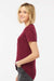 Tultex 516 Womens Premium Short Sleeve Crewneck T-Shirt Burgundy Model Side