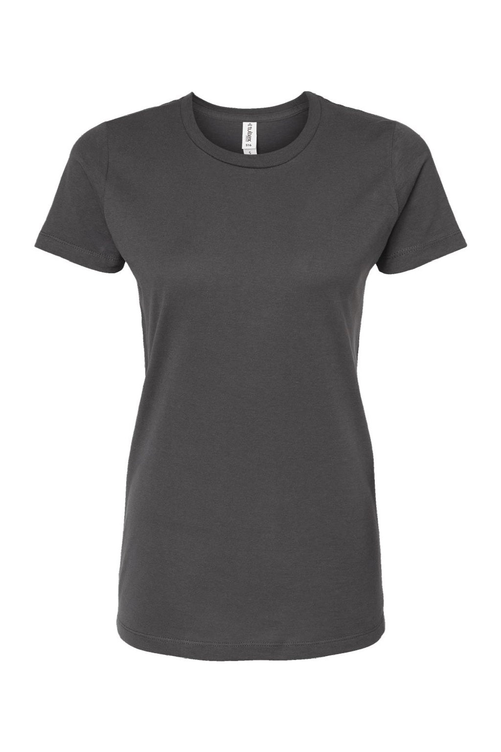 Tultex 516 Womens Premium Short Sleeve Crewneck T-Shirt Charcoal Grey Flat Front