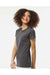 Tultex 516 Womens Premium Short Sleeve Crewneck T-Shirt Charcoal Grey Model Side