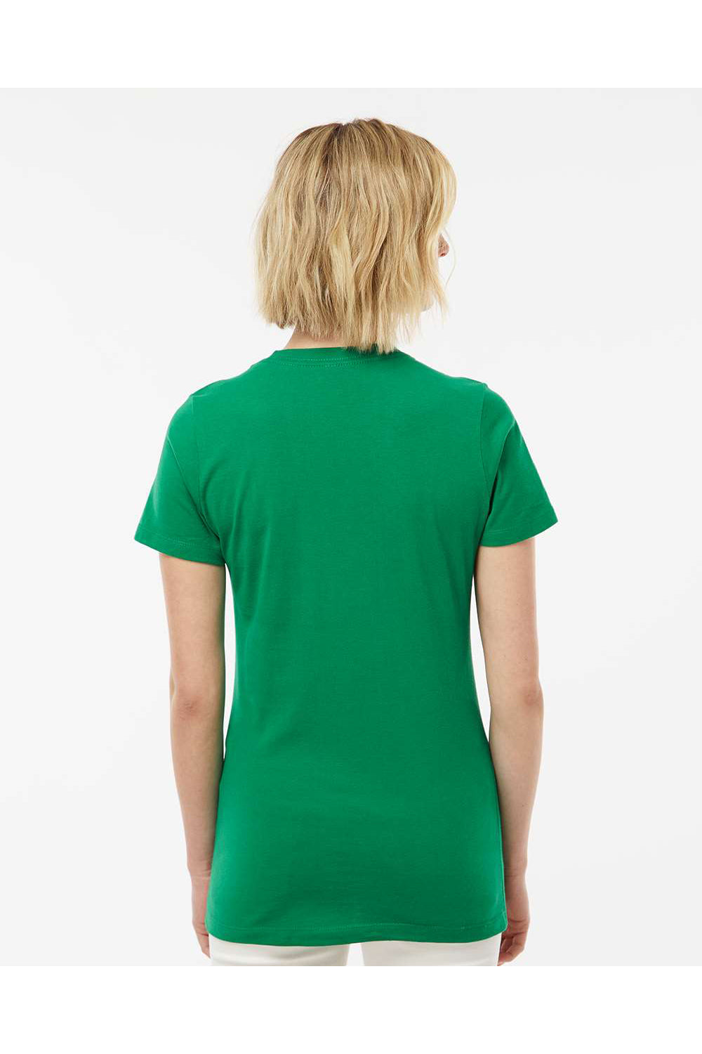 Tultex 516 Womens Premium Short Sleeve Crewneck T-Shirt Kelly Green Model Back