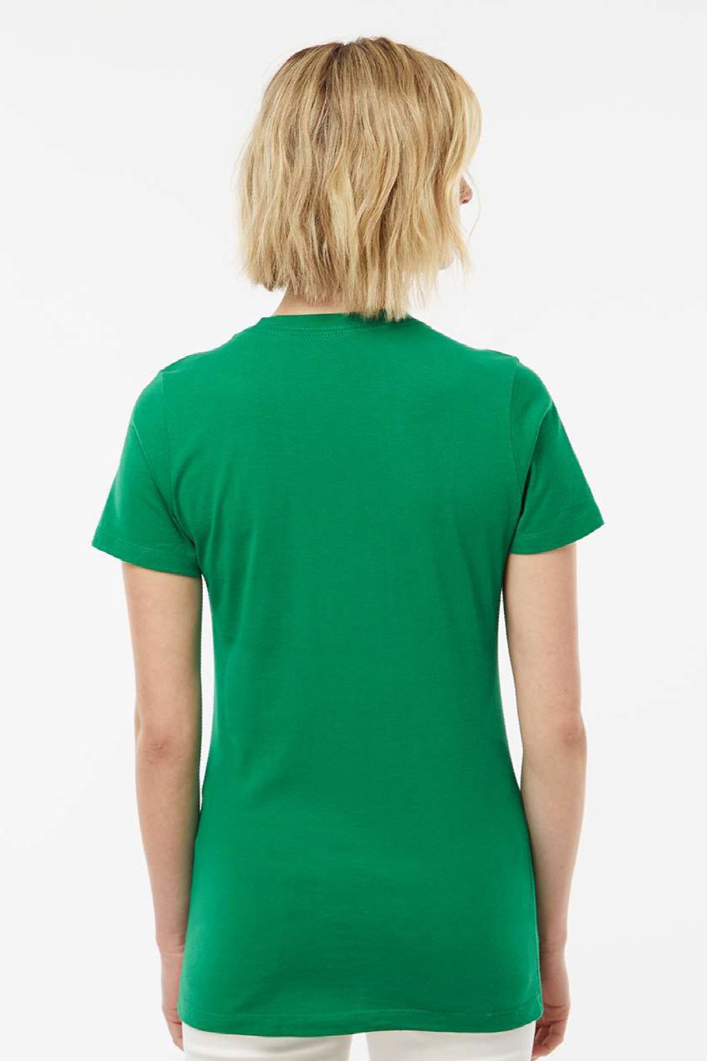 Tultex 516 Womens Premium Short Sleeve Crewneck T-Shirt Kelly Green Model Back