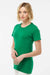 Tultex 516 Womens Premium Short Sleeve Crewneck T-Shirt Kelly Green Model Side