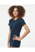 Tultex 516 Womens Premium Short Sleeve Crewneck T-Shirt Navy Blue Model Side