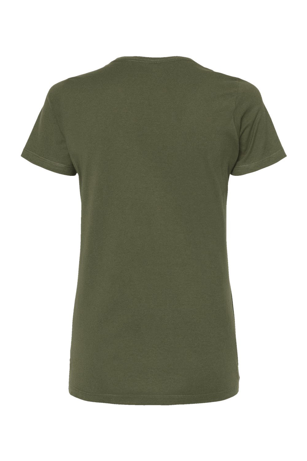 Tultex 516 Womens Premium Short Sleeve Crewneck T-Shirt Olive Green Flat Back