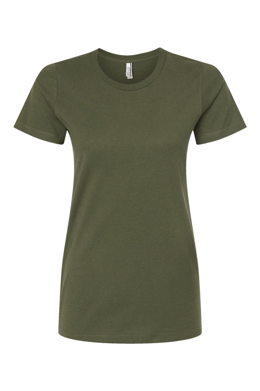 Tultex 516 Womens Premium Short Sleeve Crewneck T-Shirt Olive Green Flat Front