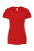 Tultex 516 Womens Premium Short Sleeve Crewneck T-Shirt Red Flat Front