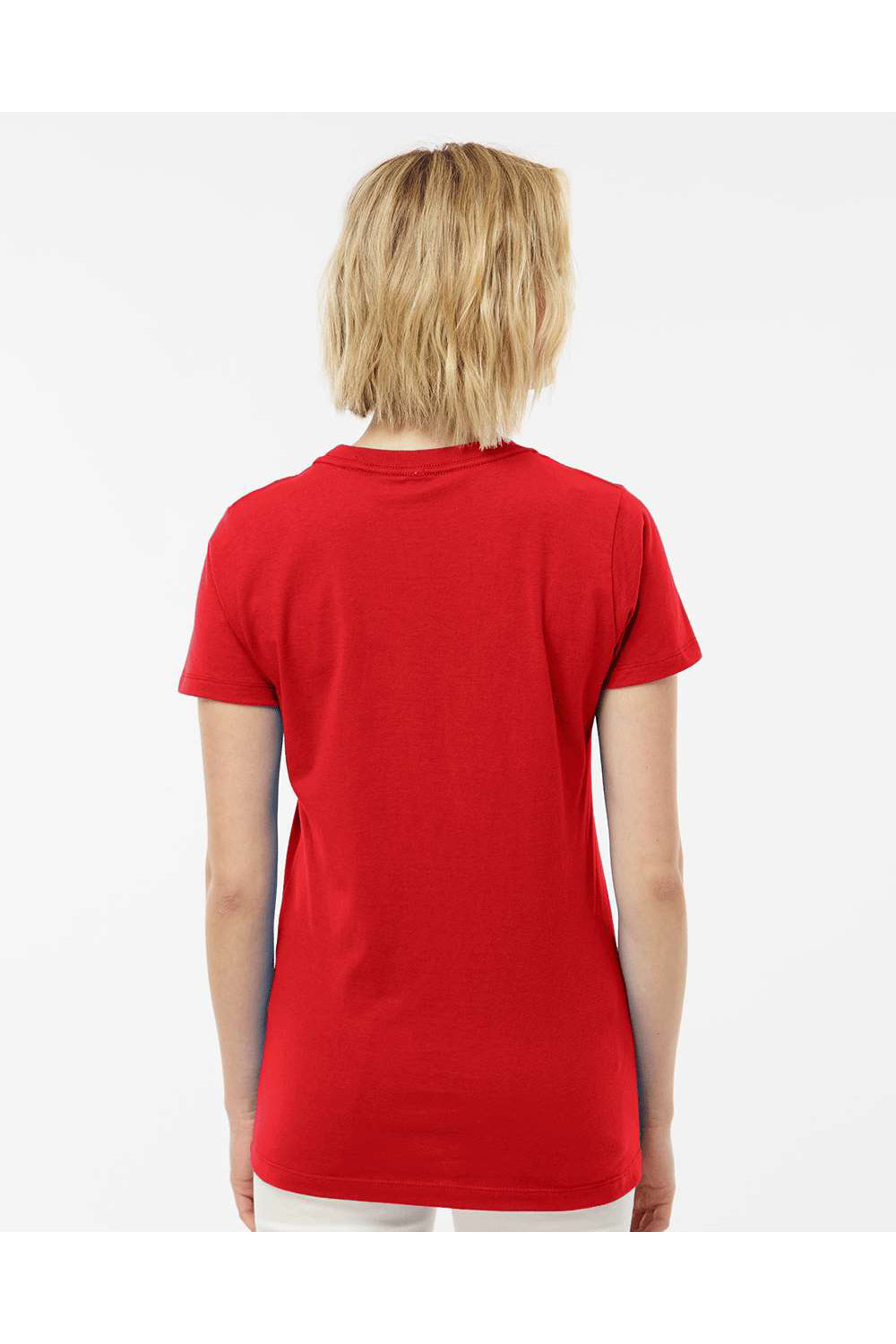 Tultex 516 Womens Premium Short Sleeve Crewneck T-Shirt Red Model Back
